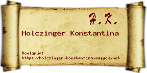 Holczinger Konstantina névjegykártya